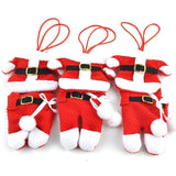 Santa Silverware Stockings